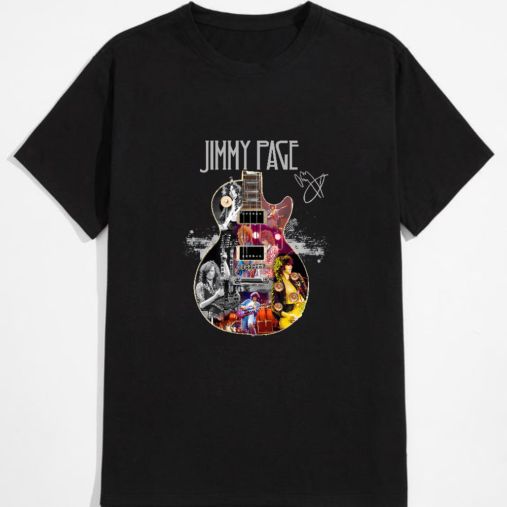 Popular Jimmy Page Retro T-Shirt – Sizes S to 5X