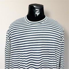 Faherty XXL Reversible Cloud LS Tee Stone Peak Stripe Pima Cotton Soft Coastal