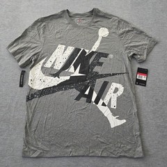 Jordan Jumpman Air Mens T-Shirt Grey Black White Graphic CT6751-093 Large NEW