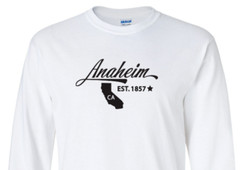 Anaheim California State T-Shirt Long Sleeve Graphic Tees Unisex Apparel Design