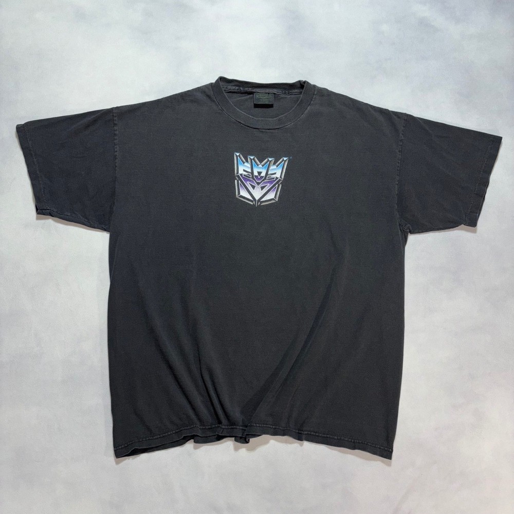 Vintage Transformers Decepticon T-Shirt Mens XL Black Single Stitch Made in USA