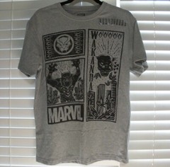 Marvel Black Panther T-shirt Wakanda Mens Size M Gray Crew Neck Graphic Tee