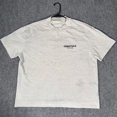 Fear of God Essentials Boxy T Shirt Mens Medium Light Oatmeal Short Sleeve