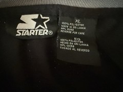 Vintage Y2K Starter Jersey Mens XL Black Mesh Football Style Embroidered Logo