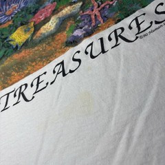 Vtg 90s Protect Our Ocean Faded Shirt Single Stitch USA Nature Art Graphic Large