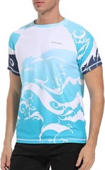 Men’s Rash Guard Swim Shirt UPF 50+ Quick Dry Loose Fit Surfing Fishing Tee