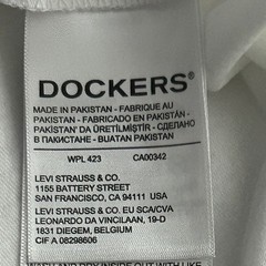 Dockers Organic Cotton Slim Fit T-Shirt White Graphic Tee 1986 Size SMALL NWT