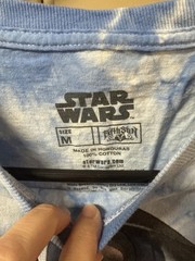 Star Wars Fifth Sun R2D2 Tie Dye Blue White Tshirt Fair Condition Size M