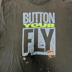 Vintage Levi’s Button Your Fly Shirt Mens XL Black 501 Distressed 90s Faded Tee