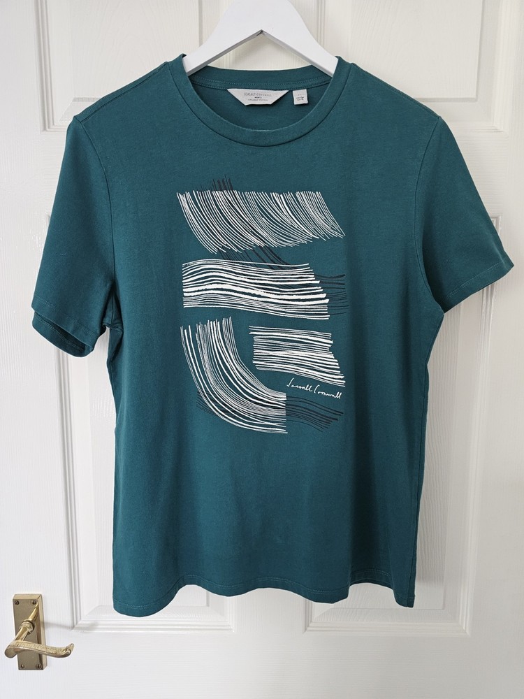 Seasalt Men’s Midwatch Top T-Shirt Tee Size Medium Green Organic Cotton Summer