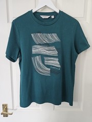 Seasalt Men’s Midwatch Top T-Shirt Tee Size Medium Green Organic Cotton Summer