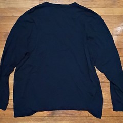 Carhartt Men’s XL T-Shirt Navy Long Sleeve Crew Neck Loose Fit Logo K126