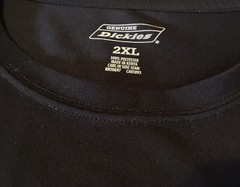 Genuine Dickies Mens T-Shirt 2XL Black Shorts Sleeve Perfomrance Work Pocket Tee