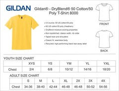 Gildan® – DryBlend® 50 Cotton/50 Poly T-Shirt 8000, 8000B