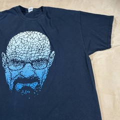 Breaking Bad Heisenberg Size 2XL Xxl Black Graphic Tee T-Shirt Y2K Faded
