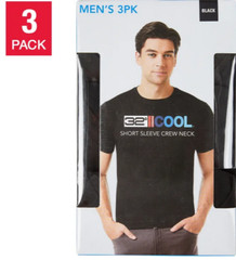 32º DEGREES 3 Pack Men’s Cool Tee | Black | Small