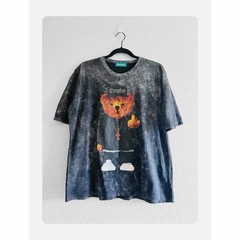 Bacon Streetwear Grunge Acid Wash Casual Fashion Forward T-shirt Dark Gray L NWT