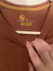 Carhartt Relaxed Fit Pocket Logo Cotton Crew Neck Tee Men’s S