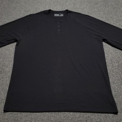 Public Rec Shirt Large Black Adapt Henley Casual Comfort Stretch Performance