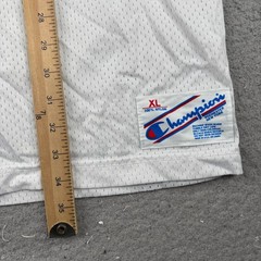 Vintage Champion Football Jersey Mens XL White Mesh USA Made #51 Dean 80s/90s