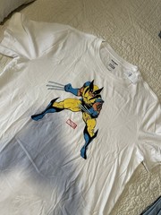Old Navy x Marvel Wolverine White Graphic Print Logo Men’s Crew Neck T-Shirt L