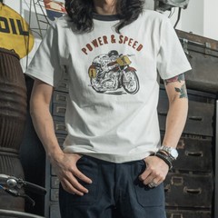 NON STOCK Pure Cotton Men T-Shirt Power & Speed Heavyweight Basic Tee T-Shirts