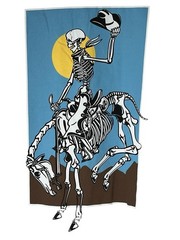 Artist Union T Shirt Large Skeleton Cowboy & Horse
