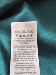 Seasalt Men’s Midwatch Top T-Shirt Tee Size Medium Green Organic Cotton Summer
