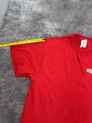Loomstate Sheetz T-Shirt Mens Medium Double Sided Graphic Print Red Top 100 NEWW