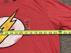The Flash DC Comics Graphic Logo XL T Shirt Licensed Distressed NWT