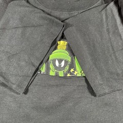 Vintage Warner Bros Marvin the Martian T Shirt XL NWT Single Stitch Black 1990