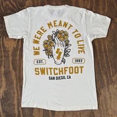 Switchfoot We’re Meant To Live Shirt Medium Cream Band Tee Front Back Graphic