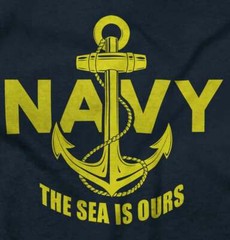 Military Navy Seal Anchor The Sea is Ours Womens or Mens Crewneck T Shirt Tee