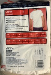 Vintage Fruit of The Loom Crew Neck White Cotton T-Shirt 3 Pack, size Large