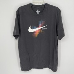 Nike Men’s Gray Halftone Dot Gradient Swoosh Logo Graphic T-Shirt Size XL Tall