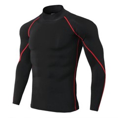 Men Sport T-shirt Quick Dry Bodybuilding Running Long Sleeve Compression Top Gym