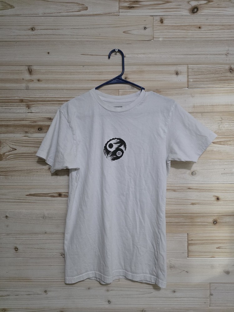 Stance Designer T-Shirt ‘Opposites’ Yin Yang Pattern White, Size S