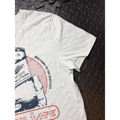 Miller High Life Beer Graphic T-Shirt Mens Small Cream Mad Engine Milwaukee USA