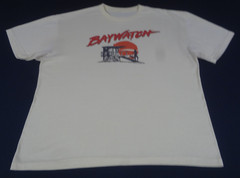BAYWATCH 90S TV SHOW BAKINI GIRL GUARD TOWER YELLOW XL T-SHIRT L131 (PILLING)