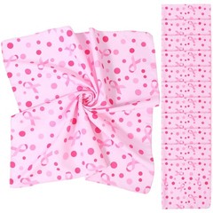 12 PCS Breast Cancer Awareness Bandana Pink Ribbon Scarf Women Charity Events