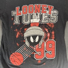 Looney Tunes Marvin The Martian Basketball Cosmic Shirt Black 99 Size Medium￼