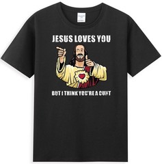 Jesus Loves You Funny Christian Sarcastic Men’s T-Shirt