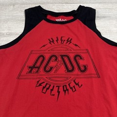AC/DC Shirt High Voltage Tank Top Adult Red Black Sleeveless Size 1