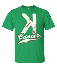 K Cancer Baseball T-Shirt – Strike Out Cancer Support The Fight Against Cancer