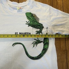 Iguana St. Maarten Stanley Michael Lizard Graphic T Shirt Large Caribbean Ts