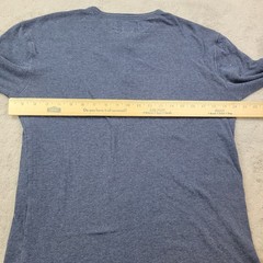 Polo Ralph Lauren Henley Shirt Mens Medium Blue Long Sleeve Lined Button Tee