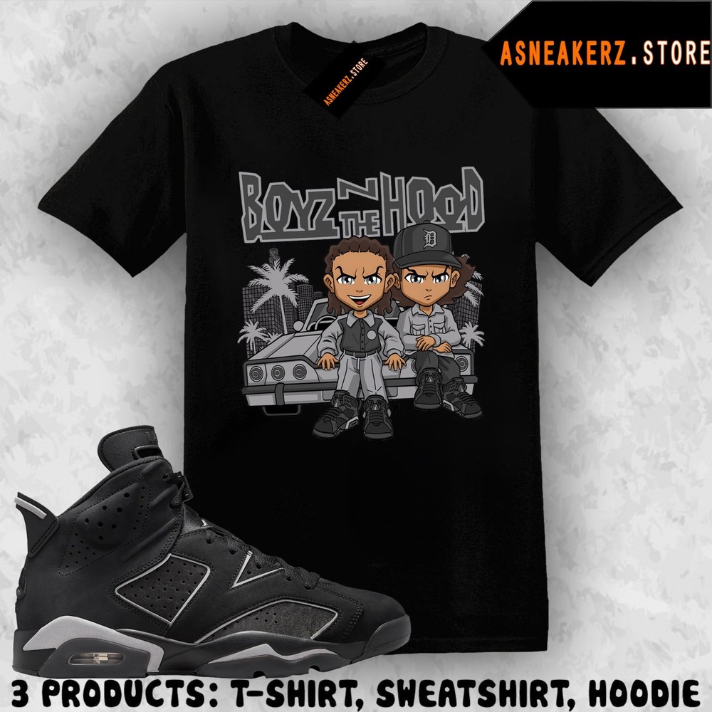 Shirt Matching AJ 6 Cap and Gown 2026 Match Sneaker The Boondocks Boyz T-Shirt