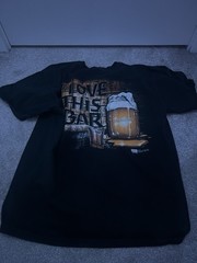 Black “I Love The Bar” Beer Mug Graphic Tee | Men’s M/L Short Sleeve Pocket 2003
