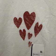 Goodfellow & Co Heart Graphic T-Shirt Men’s XL White NWT Short Sleeve Cotton Tee