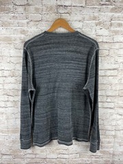Flag & Anthem Mens XL Gray Long Sleeve Henley Shirt